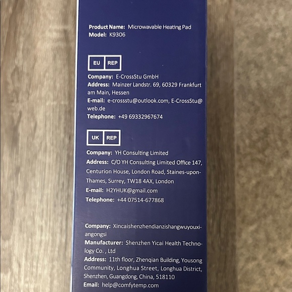 Navy Microwavable Neck & Shoulder Heating Pad - Picture 5 of 5